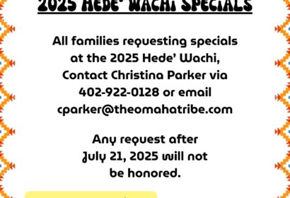 2025 Hede’ Wachi Specials Info