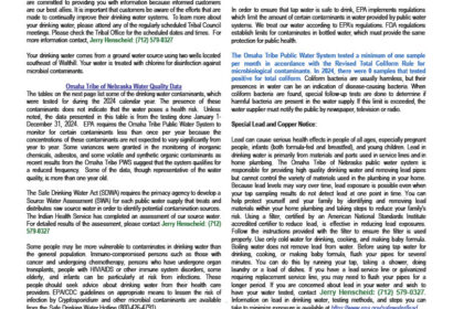 OTN ANNUAL WATER REPORT