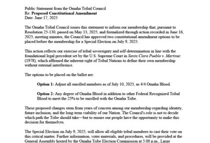 PROPOSED CONSTITUTIONAL AMENDMENT LETTER