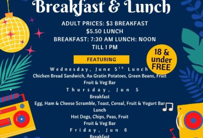 June 4 -6 Menu at UNPS
