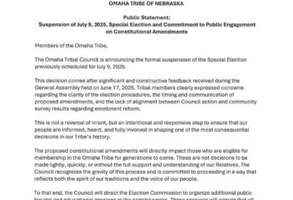 PUBLIC STATEMENT SPECIAL ELECTION