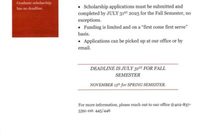 Scholarship Deadline