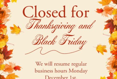 Closed November 27th, 28th