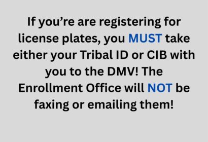 Omaha Tribe License Plate Notice