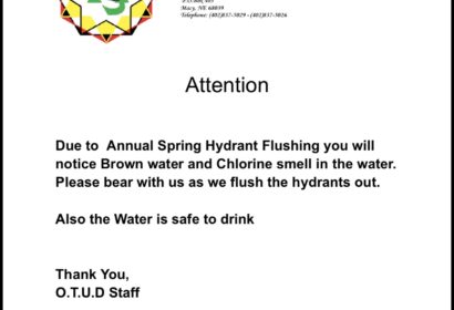 2026 Annual Spring Hydrant Flushing