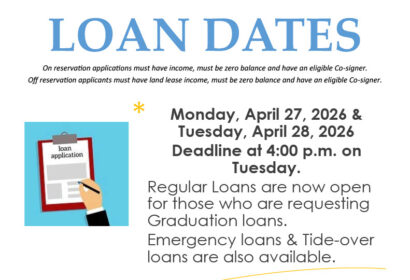 OT Credit Loan Program Loan Dates April