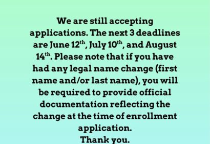 May 8, 2026, Enrollment Update