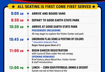 Itinerary UmonHon Day at Good Earth State Park June 16, 2026