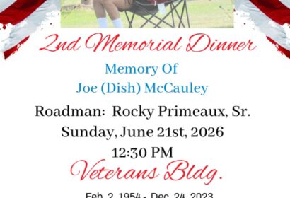 2nd Memorial Dinner For Joe (Dish) McCauley