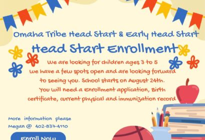 Omaha Tribe Head start enrollment