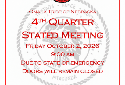 Omaha Tribe of Nebraska: 4th Quarter Stated Meeting