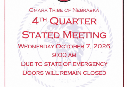 Omaha Tribe of Nebraska: 4th Quarter Stated Meeting