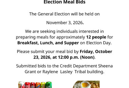 2026 General Election Meal Bids